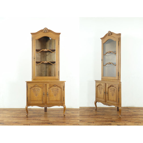 1930年頃 オーク材 フランス アンティーク・コーナーキャビネット