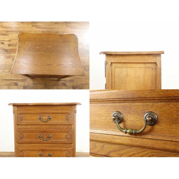 美品□フランスアンティーク□オーク材□フラップ扉□コモード