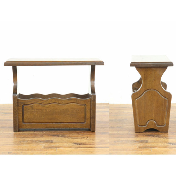 1940年頃 オーク材 オランダ アンティーク・マガジンラック