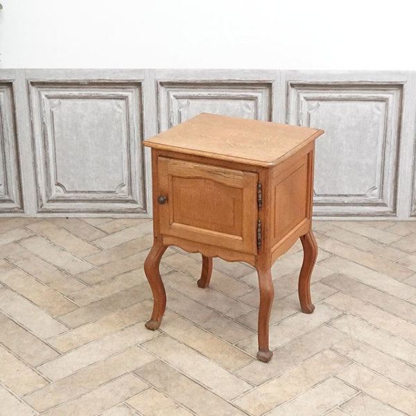 1930年頃 オーク材 フランス アンティーク・ナイトテーブル