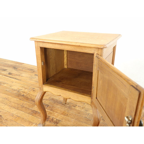 1930年頃 オーク材 フランス アンティーク・ナイトテーブル