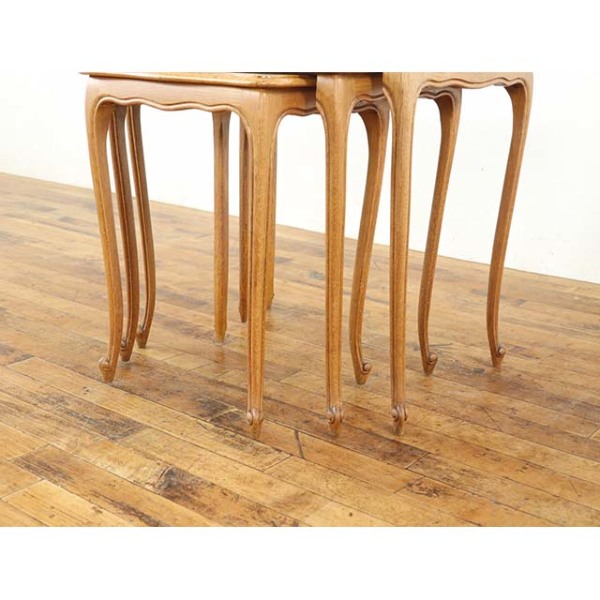 1920年頃 オーク材 フランス アンティーク・ネストテーブル