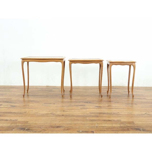 1920年頃 オーク材 フランス アンティーク・ネストテーブル