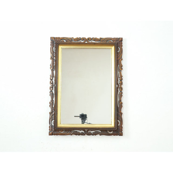 1950年頃 ビーチ材 フランス アンティーク・ミラー antique65447