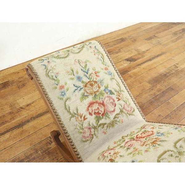 1940年頃 ビーチ材 フランス アンティーク・スツール antique65469