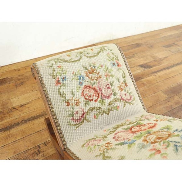 1940年頃 ビーチ材 フランス アンティーク・スツール antique65469