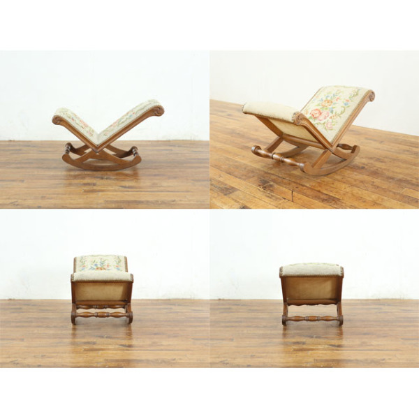 1940年頃 ビーチ材 フランス アンティーク・スツール antique65469