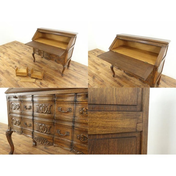 1930年頃 オーク材 フランス アンティーク・ビューロー antique65484