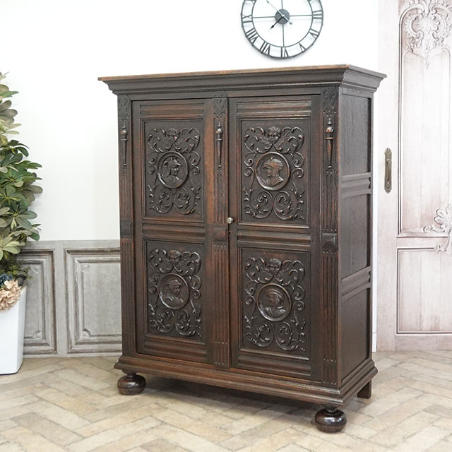 1900年頃 オーク材 フランス アンティーク・キャビネット antique65486