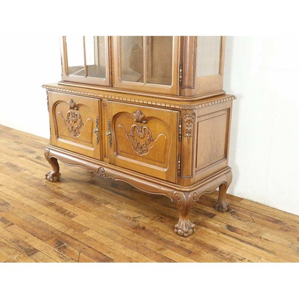 フランス　アンティーク　ウッドボール　ペイント 1930年頃 オーク材 フランス アンティーク・キャビネット antique65489