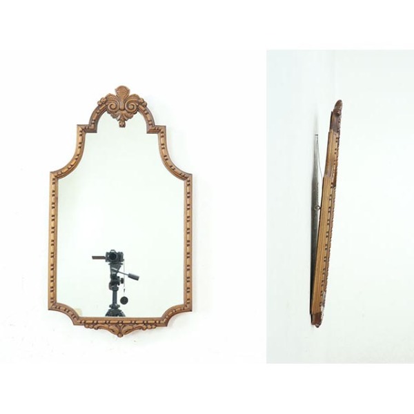 1940年頃 ビーチ材 フランス アンティーク・ミラー antique65512