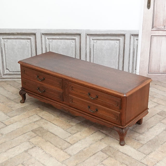 フランス アンティーク Oak Cabinet キャビネット チェスト テーブル