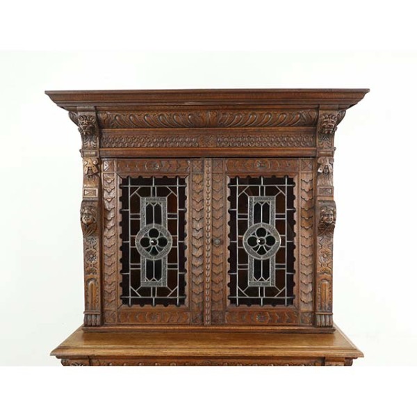 1900年頃 オーク材 ベルギー アンティーク・キャビネット antique65530