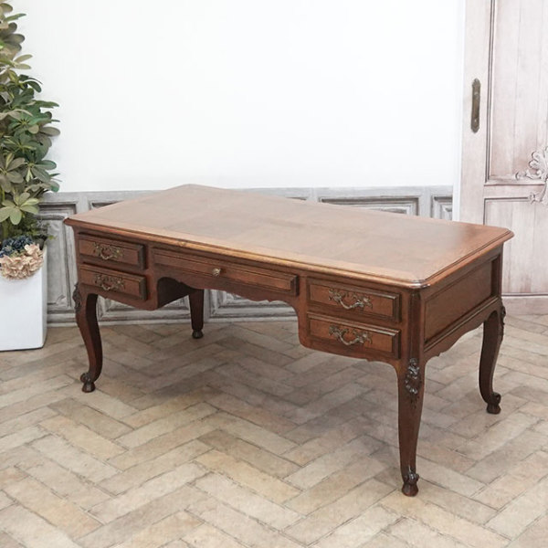 1920年頃 オーク材 フランス アンティーク・デスク antique65586b