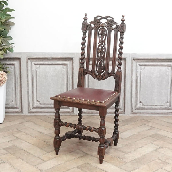 1900年頃 オーク材 フランス アンティーク・チェア antique65603b