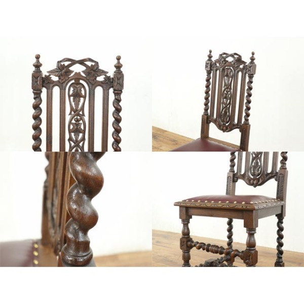 1900年頃 オーク材 フランス アンティーク・チェア antique65603b