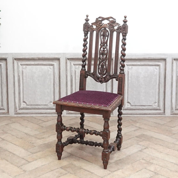 1900年頃 オーク材 フランス アンティーク・チェア antique65603d