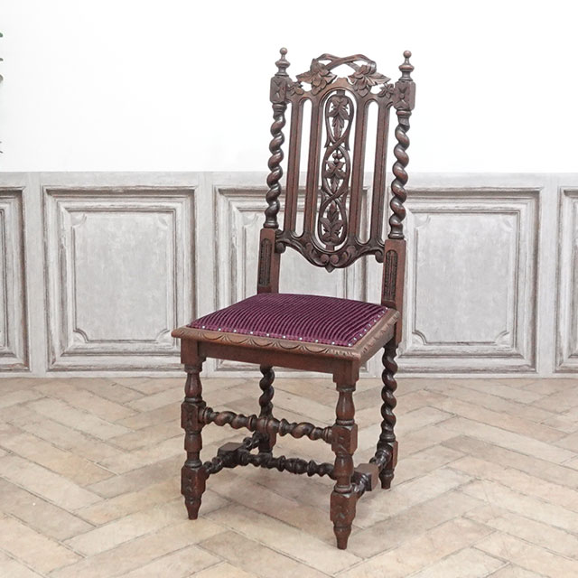 1900年頃 オーク材 フランス アンティーク・チェア antique65603d