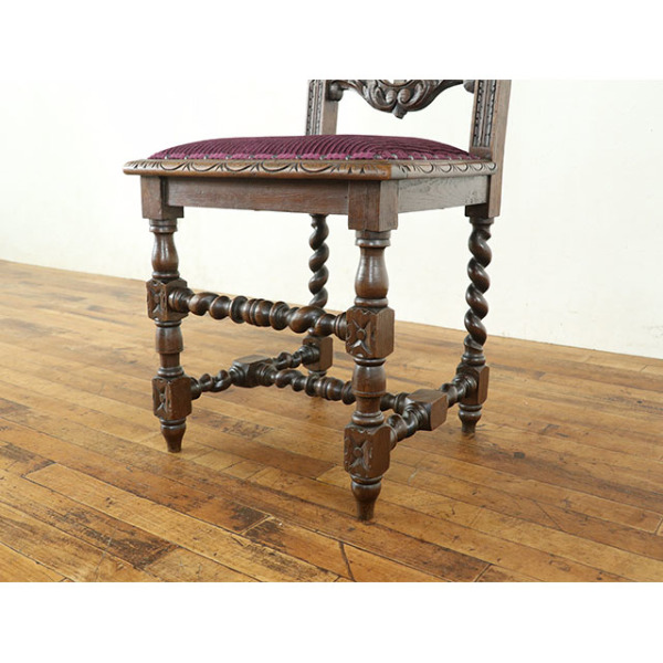1900年頃 オーク材 フランス アンティーク・チェア antique65603d