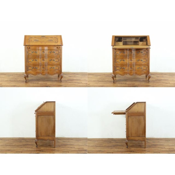 1930年頃 オーク材 フランス アンティーク・ビューロー antique65630