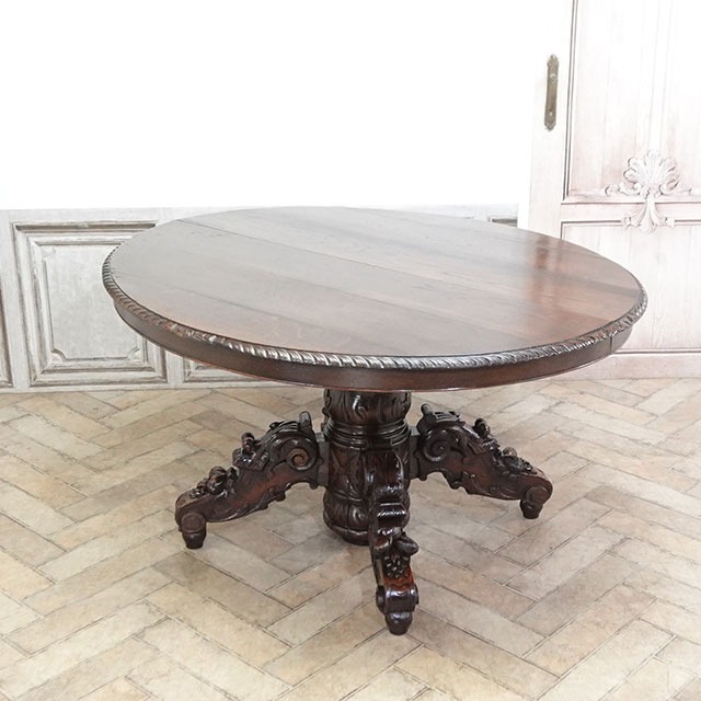 1880年頃 オーク材 フランス アンティーク・テーブル antique65633c