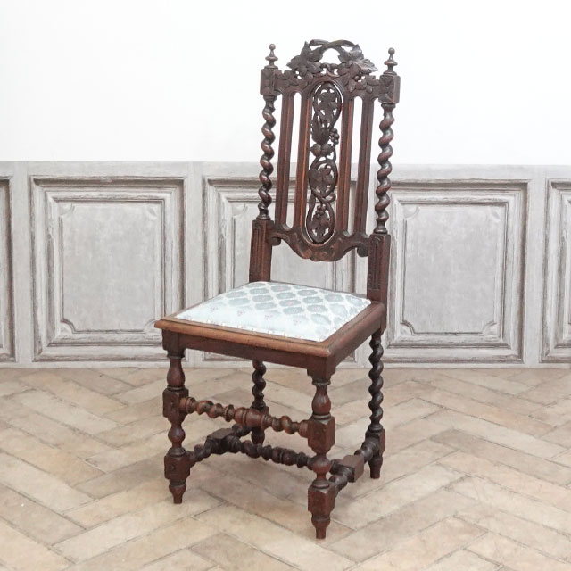 1900年頃 オーク材 フランス アンティーク・チェア antique65633d