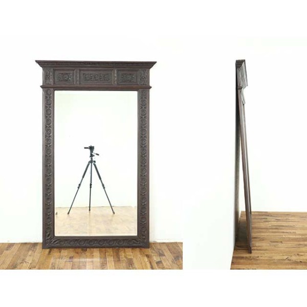 1930年頃 オーク材 フランス アンティーク・ミラー antique65643