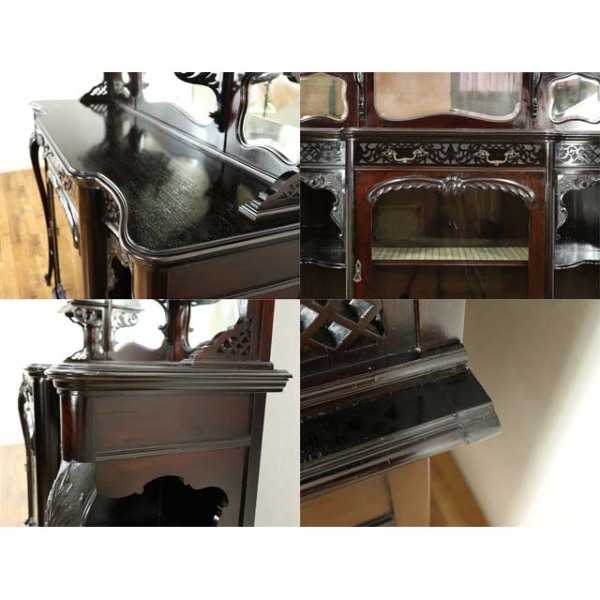 70B マホガニー アンティーク キャビネット 1880年頃 マホガニー材