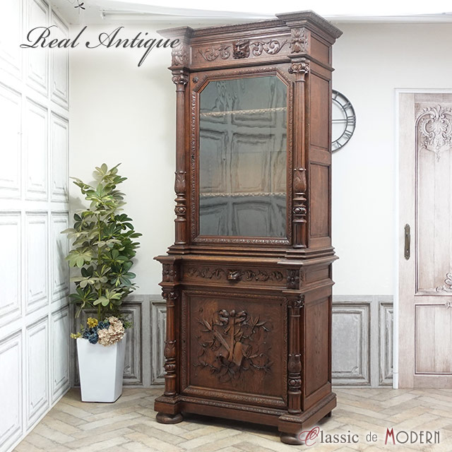 1880年頃 オーク材 フランス アンティーク・キャビネット antique70176