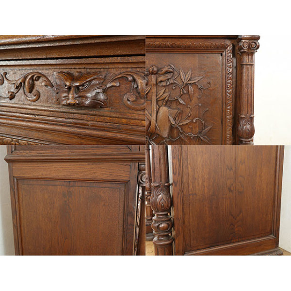 1880年頃 オーク材 フランス アンティーク・キャビネット antique70176