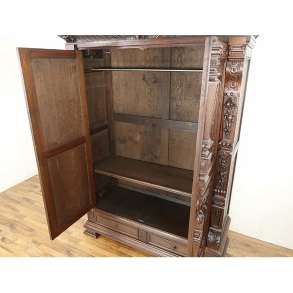 1880年頃 オーク材 フランス アンティーク・ワードローブ antique70177