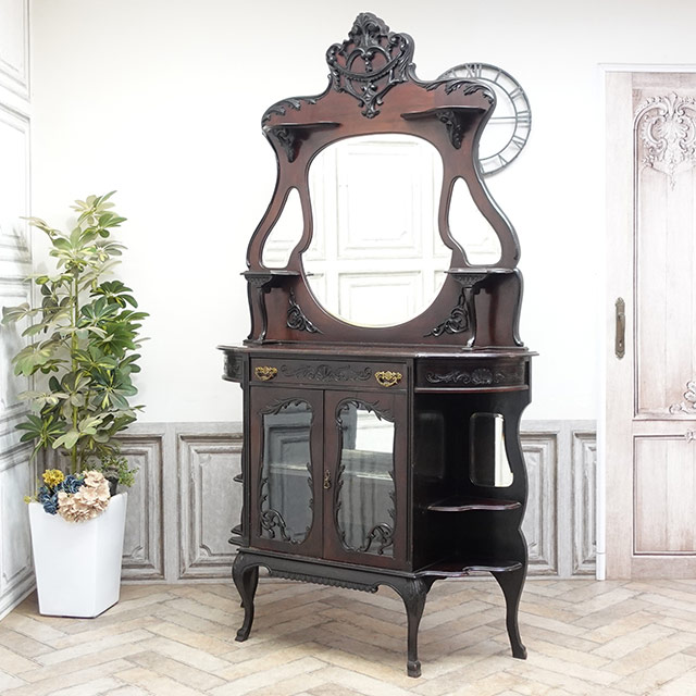 アンティーク家具「イギリス製　マホガニー材キャビネット」（1880年代） 英国アンティーク家具 1880年代 イギリス製 ビクトリアン マホガニー