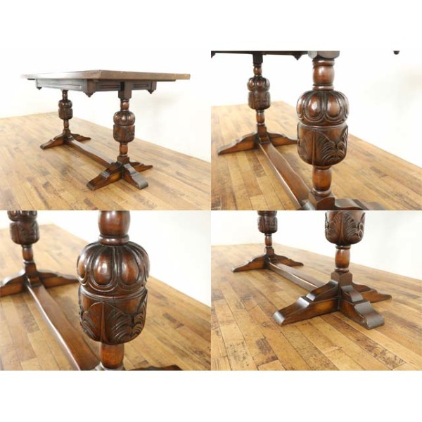 1930年頃 オーク材 イギリス アンティーク・ダイニングテーブル