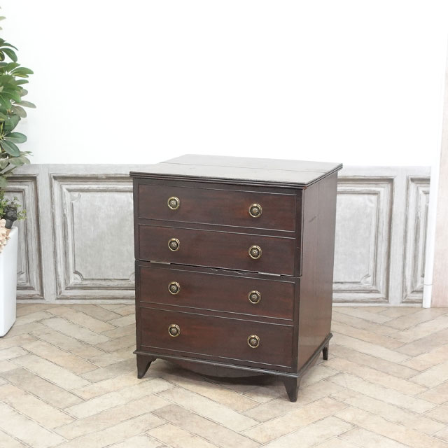 新品未使用 マホガニー アンティーク調 キャビネット 75cm 1900年頃 マホガニー材 イギリス アンティーク・キャビネット