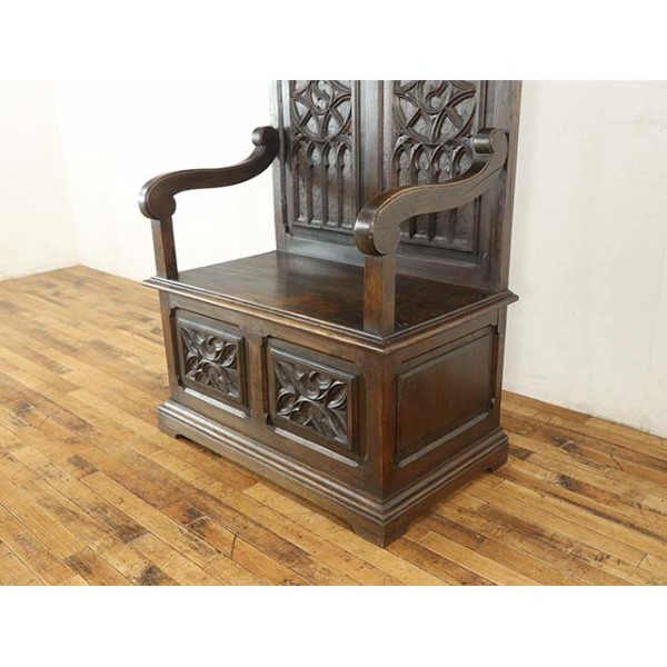 1900年頃 オーク材 フランス アンティーク・ベンチ antique70393 新着