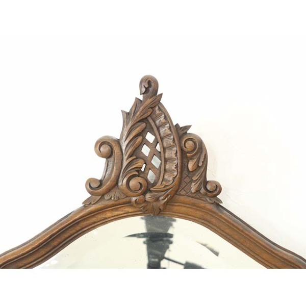 ▼フランスアンティーク ミラー　1920年頃/アンティークス ミディ/立て掛け/装飾/鏡/彫刻/ホワイト/白/インテリア/店舗什器 フランスアンティークミラー | Laurent