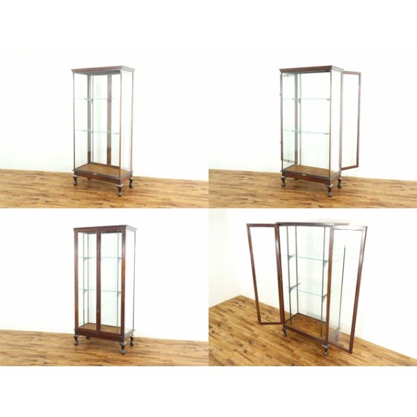 1920年頃 マホガニー材 イギリス アンティーク・ショーケース