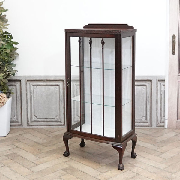 1930年頃 マホガニー材 イギリス アンティーク・ショーケース