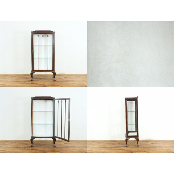 1930年頃 マホガニー材 イギリス アンティーク・ショーケース