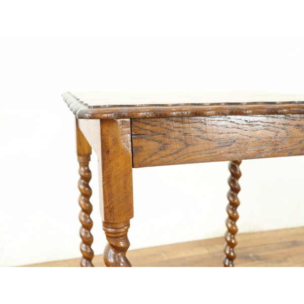 イギリスアンティーク オーク サイドテーブル／無垢材/英国家具／ディスプレイ 1920年頃 オーク材 イギリス アンティーク・サイドテーブル