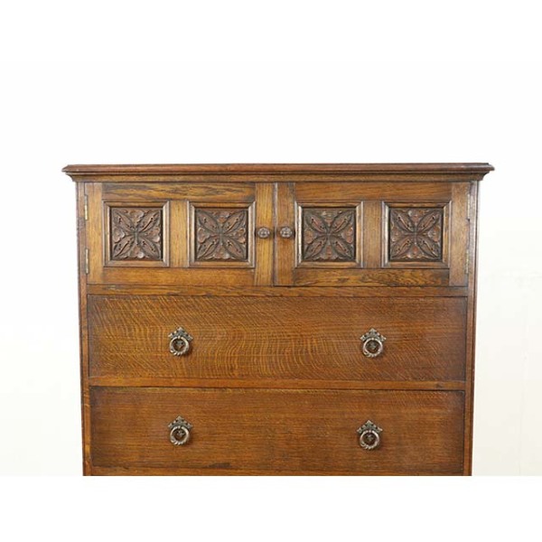1940年頃 オーク材 イギリス アンティーク・チェスト antique80038c