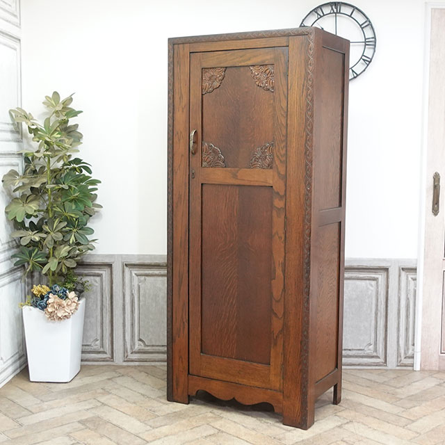 1940年頃 オーク材 イギリス アンティーク・ワードローブ antique80059