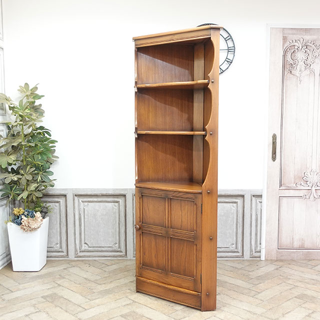 1950年頃 エルム材 イギリス アンティーク・コーナーキャビネット