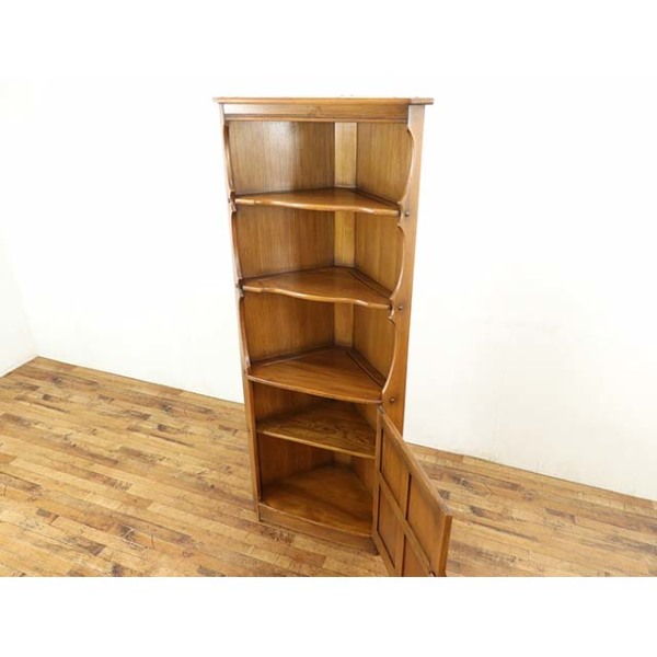 1950年頃 エルム材 イギリス アンティーク・コーナーキャビネット