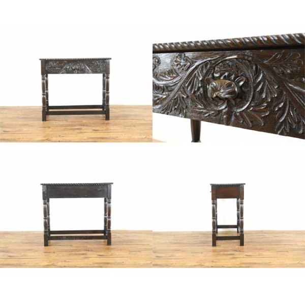 1910年頃 オーク材 イギリス アンティーク・サイドテーブル