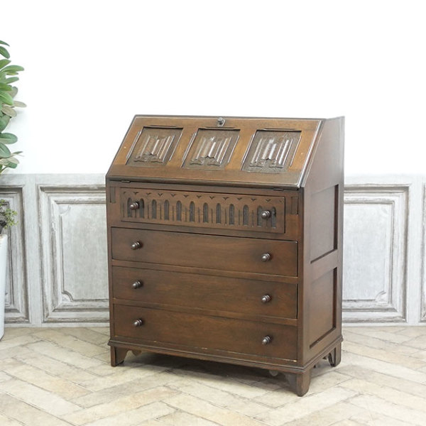 アンティーク 家具 ライティング ビューロー 1940年頃 英国 080A 1940年頃 オーク材 イギリス アンティーク・ビューロー