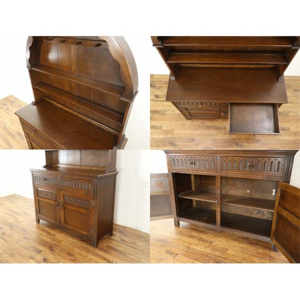 イギリス アンティーク カップボード 1940年代 1940年頃 オーク材 イギリス アンティーク・カップボード