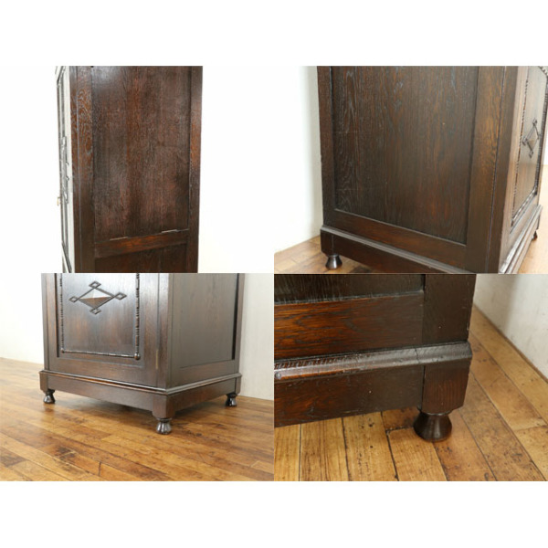 1920年頃 オーク材 イギリス アンティーク・ワードローブ