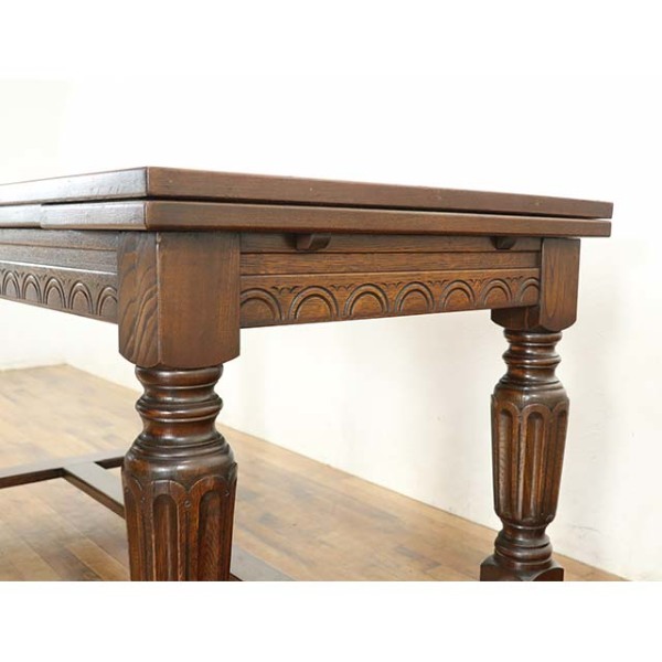 【東京都内23区配送無料】イギリス　アンティーク　88cm ダイニング　テーブル 1940年頃 オーク材 イギリス アンティーク・ダイニングテーブル