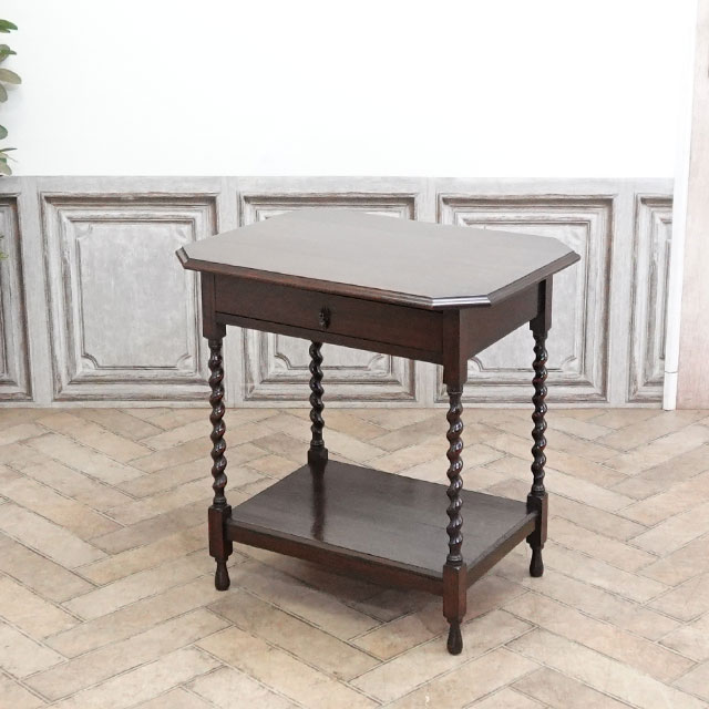 1920年頃 オーク材 イギリス アンティーク・サイドテーブル